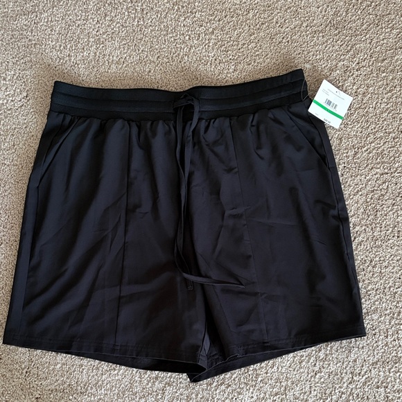 Rafaella Pants - Rafaela women’s comfort Black Athletic Drawstring Shorts black NWT size L